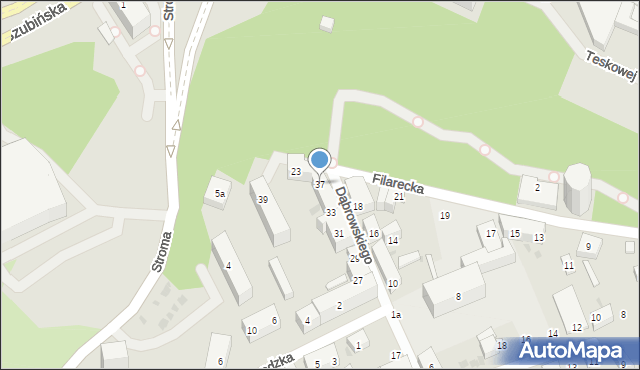 Bydgoszcz, Dąbrowskiego Henryka, gen., 37, mapa Bydgoszczy