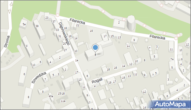 Bydgoszcz, Dąbrowskiego Henryka, gen., 8, mapa Bydgoszczy