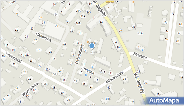 Choszczno, Dąbrowskiej Marii, 4, mapa Choszczno