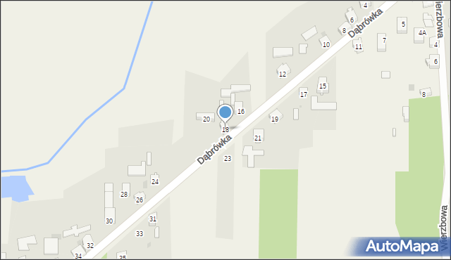 Cisie, Dąbrówka, 18, mapa Cisie