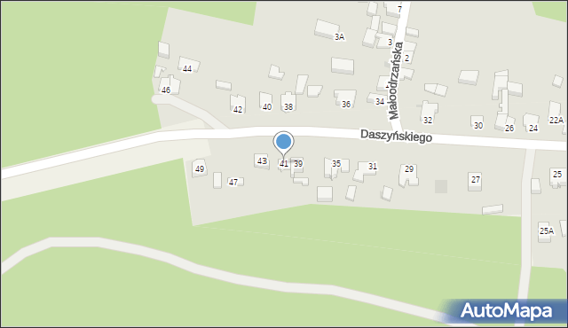 Cybinka, Daszyńskiego, 41, mapa Cybinka