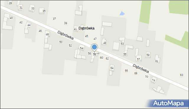 Cynków, Dąbrówka, 58, mapa Cynków