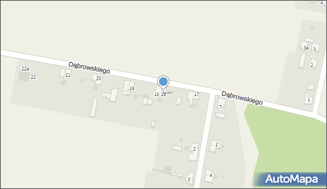 Czarnogłowy, Dąbrowskiego, 18, mapa Czarnogłowy