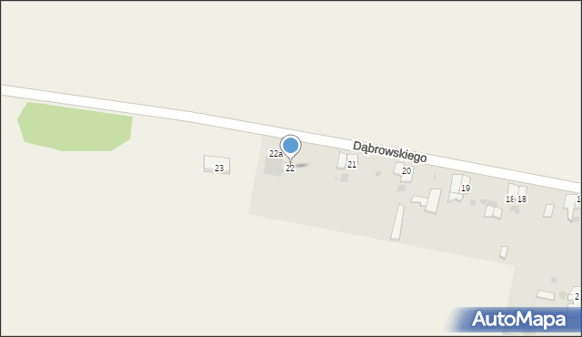 Czarnogłowy, Dąbrowskiego, 22, mapa Czarnogłowy