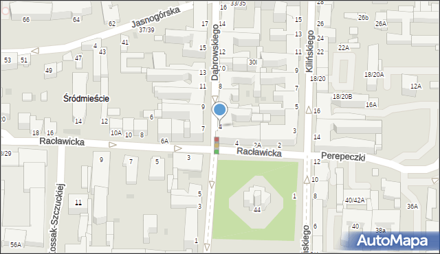 Częstochowa, Dąbrowskiego Henryka, gen., 4, mapa Częstochowy