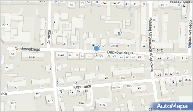 Częstochowa, Dąbkowskiego Mieczysława, gen., 29, mapa Częstochowy