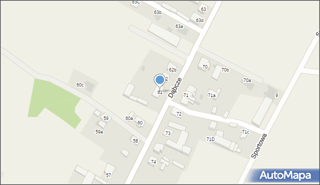 Dąbcze, Dąbcze, 61, mapa Dąbcze