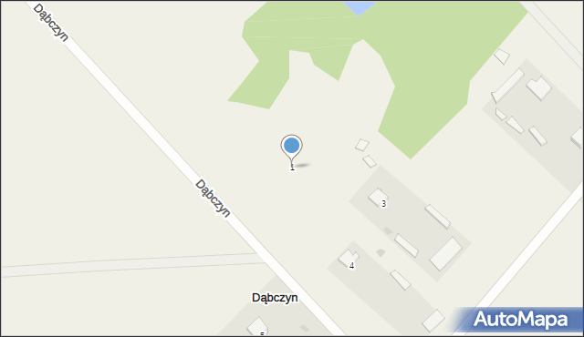 Dąbczyn, Dąbczyn, 1, mapa Dąbczyn