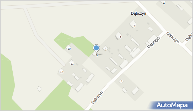 Dąbczyn, Dąbczyn, 9, mapa Dąbczyn