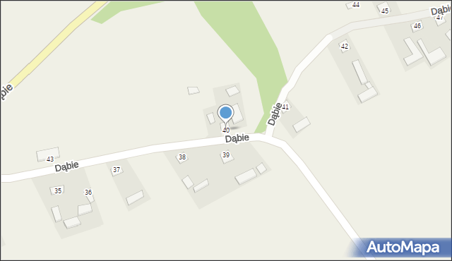 Dąbie, Dąbie, 40, mapa Dąbie