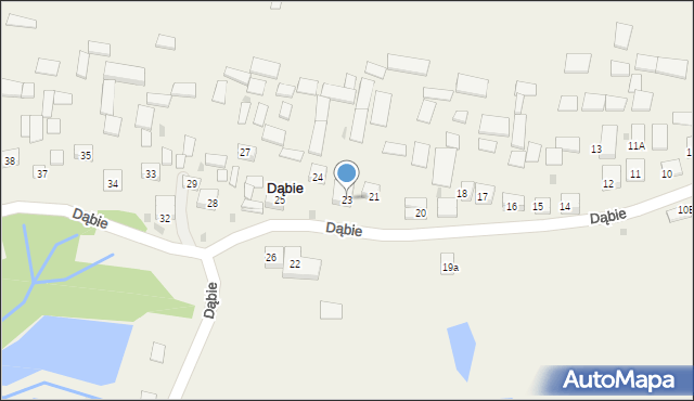 Dąbie, Dąbie, 23, mapa Dąbie