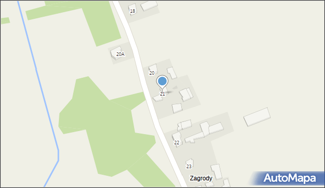 Dąbie, Dąbie, 21, mapa Dąbie