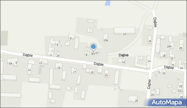 Dąbie, Dąbie, 8/1, mapa Dąbie