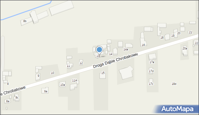 Dąbie Chrobakowe, Dąbie Chrobakowe, 13a, mapa Dąbie Chrobakowe