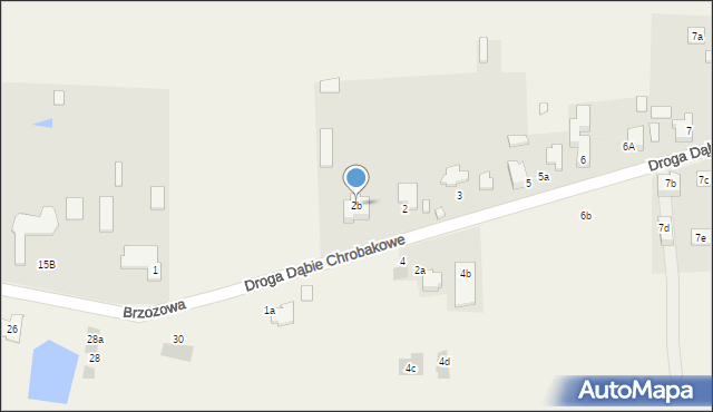 Dąbie Chrobakowe, Dąbie Chrobakowe, 2b, mapa Dąbie Chrobakowe
