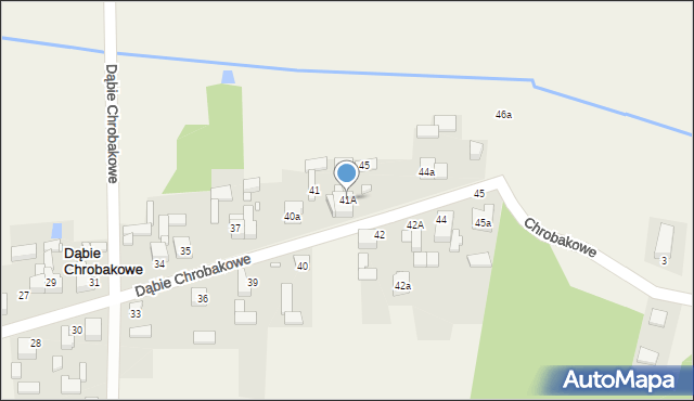 Dąbie Chrobakowe, Dąbie Chrobakowe, 41A, mapa Dąbie Chrobakowe