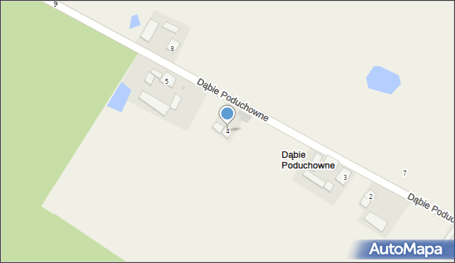 Dąbie Poduchowne, Dąbie Poduchowne, 5a, mapa Dąbie Poduchowne