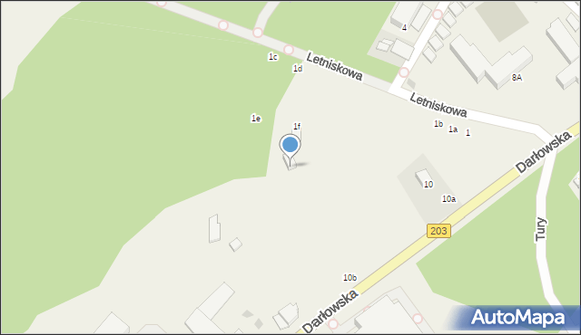 Dąbki, Darłowska, 10b, mapa Dąbki