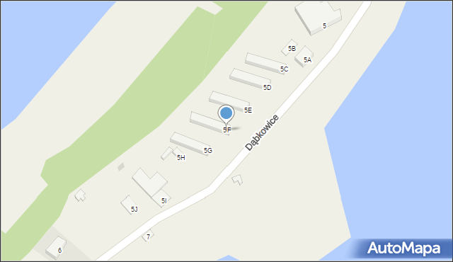 Dąbkowice, Dąbkowice, 5F, mapa Dąbkowice
