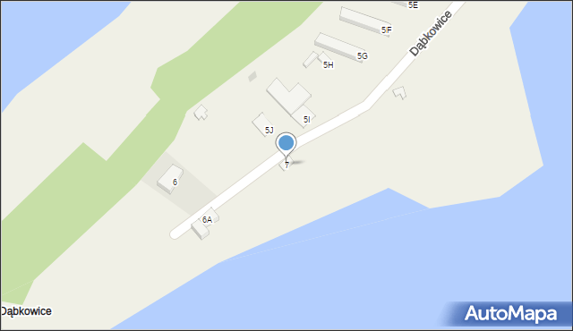 Dąbkowice, Dąbkowice, 7, mapa Dąbkowice
