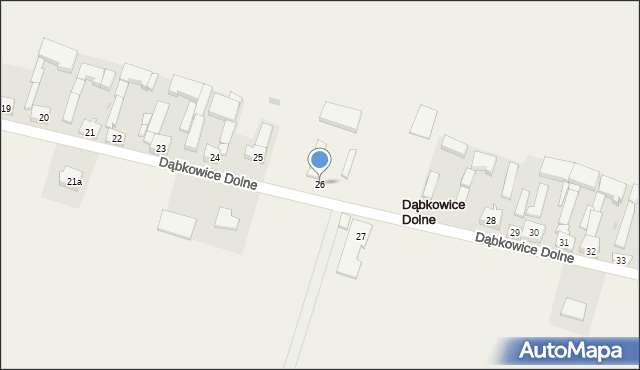 Dąbkowice Dolne, Dąbkowice Dolne, 26, mapa Dąbkowice Dolne