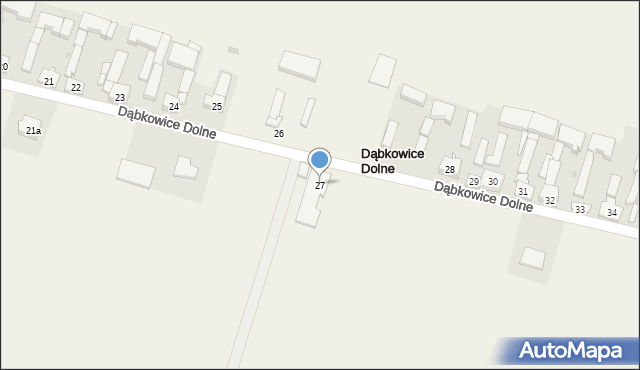 Dąbkowice Dolne, Dąbkowice Dolne, 27, mapa Dąbkowice Dolne