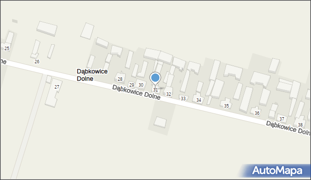 Dąbkowice Dolne, Dąbkowice Dolne, 31, mapa Dąbkowice Dolne