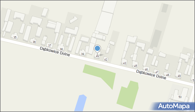 Dąbkowice Dolne, Dąbkowice Dolne, 41, mapa Dąbkowice Dolne