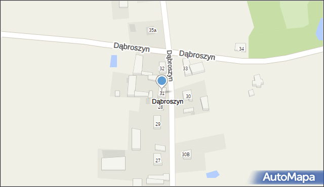 Dąbroszyn, Dąbroszyn, 31, mapa Dąbroszyn