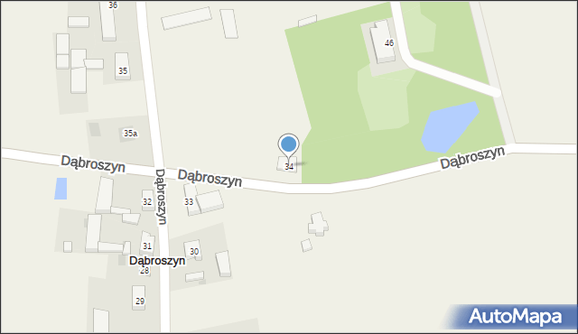 Dąbroszyn, Dąbroszyn, 34, mapa Dąbroszyn