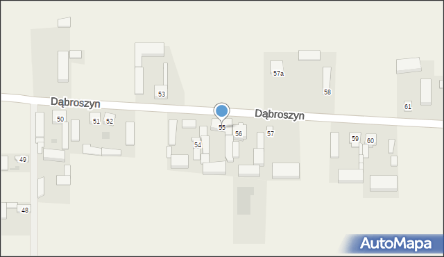 Dąbroszyn, Dąbroszyn, 55, mapa Dąbroszyn