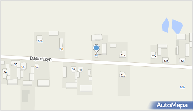 Dąbroszyn, Dąbroszyn, 61, mapa Dąbroszyn