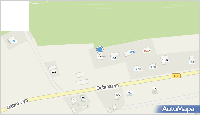 Dąbroszyn, Dąbroszyn, 102, mapa Dąbroszyn