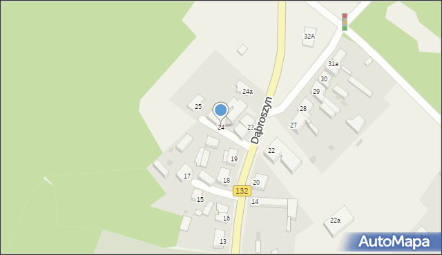 Dąbroszyn, Dąbroszyn, 24, mapa Dąbroszyn