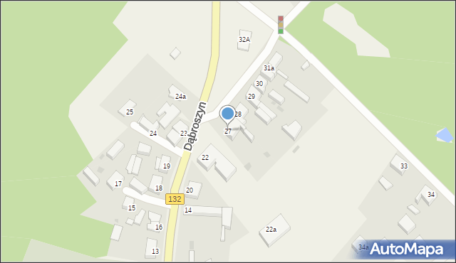 Dąbroszyn, Dąbroszyn, 27, mapa Dąbroszyn