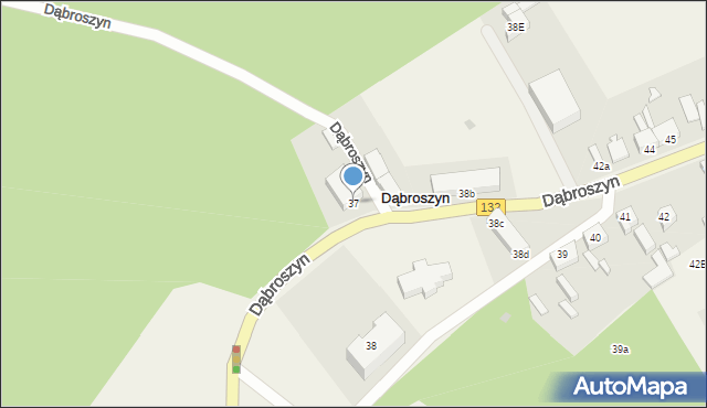 Dąbroszyn, Dąbroszyn, 37, mapa Dąbroszyn