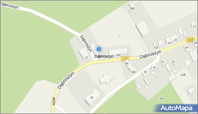 Dąbroszyn, Dąbroszyn, 38a, mapa Dąbroszyn