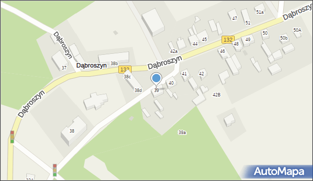 Dąbroszyn, Dąbroszyn, 39, mapa Dąbroszyn