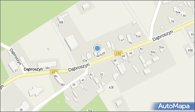 Dąbroszyn, Dąbroszyn, 44, mapa Dąbroszyn