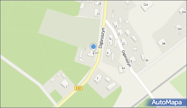 Dąbroszyn, Dąbroszyn, 5, mapa Dąbroszyn