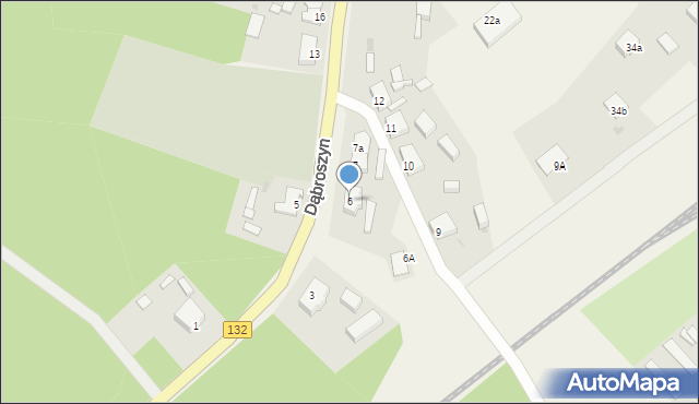 Dąbroszyn, Dąbroszyn, 6, mapa Dąbroszyn