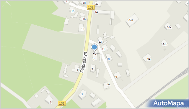 Dąbroszyn, Dąbroszyn, 7a, mapa Dąbroszyn