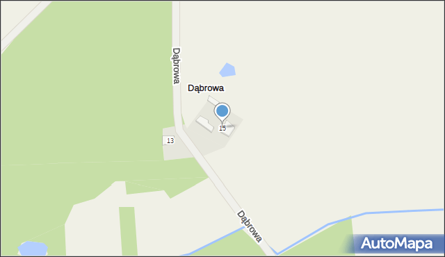 Dąbrowa, Dąbrowa, 15, mapa Dąbrowa