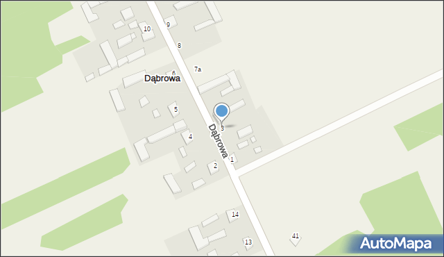 Dąbrowa, Dąbrowa, 3, mapa Dąbrowa