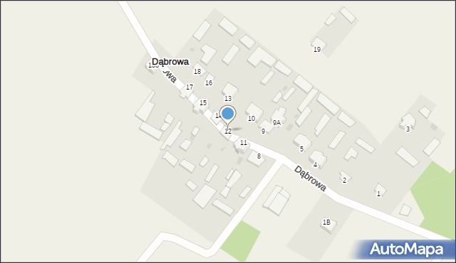 Dąbrowa, Dąbrowa, 12, mapa Dąbrowa