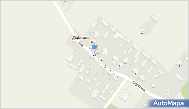 Dąbrowa, Dąbrowa, 15, mapa Dąbrowa