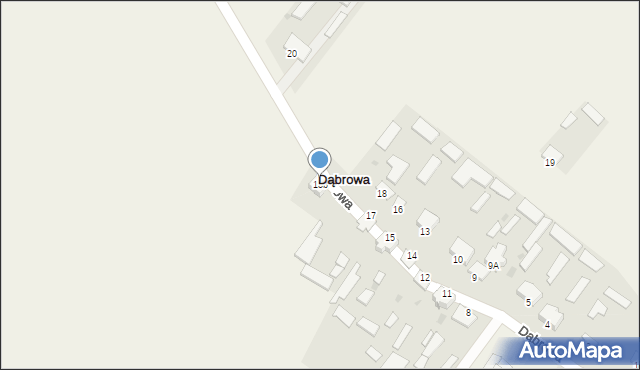 Dąbrowa, Dąbrowa, 18b, mapa Dąbrowa