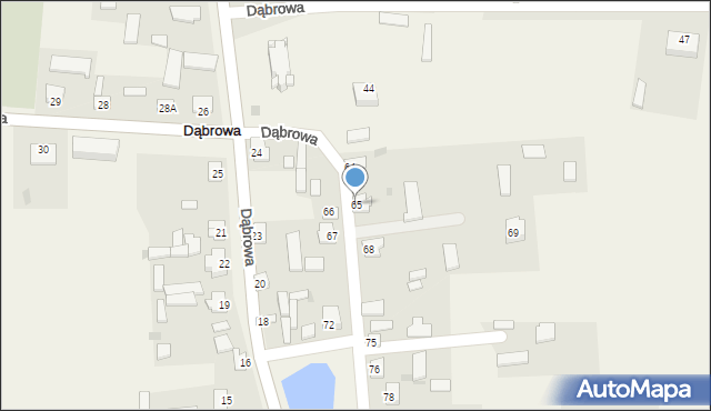 Dąbrowa, Dąbrowa, 65, mapa Dąbrowa