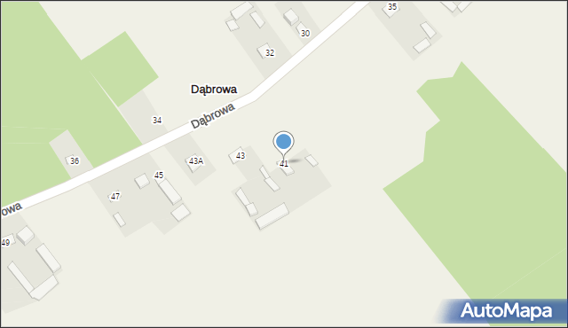 Dąbrowa, Dąbrowa, 41, mapa Dąbrowa