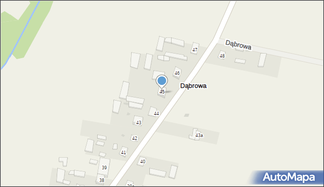 Dąbrowa, Dąbrowa, 45, mapa Dąbrowa